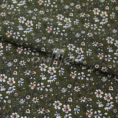 Плательная ткань "Фламенко" 11.2, 80 гр/м2, шир.150 см, принт растительный - купить в Оренбурге. Цена 259.21 руб.