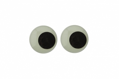 Глазки для игрушек, круглые, с бегающими зрачками, 15 мм/упак.50+/-2 шт, цв. -черно-белые - купить в Оренбурге. Цена: 46.92 руб.