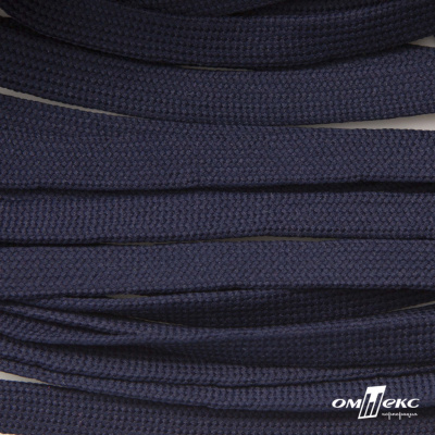 Шнур плетеный (плоский) d-12 мм, (уп.90+/-1м), 100% полиэстер, цв.266 - т.синий - купить в Оренбурге. Цена: 8.62 руб.