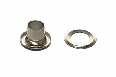 Люверсы металлические "ОмТекс", блочка/кольцо, (4 мм) - цв.никель - купить в Оренбурге. Цена: 0.24 руб.