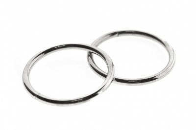 Кольцо металлическое №40 мм, цв.-никель - купить в Оренбурге. Цена: 4.45 руб.