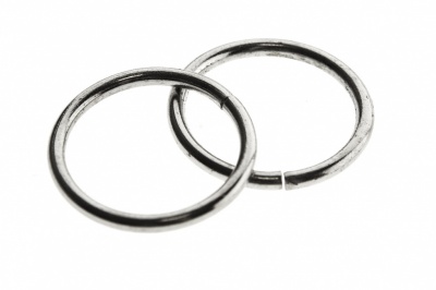 Кольцо металлическое d-15 мм, цв.-никель - купить в Оренбурге. Цена: 2.45 руб.