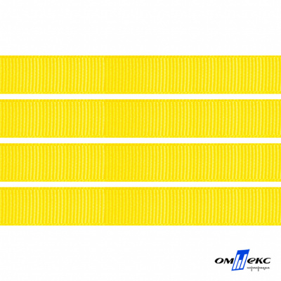 Репсовая лента 020, шир. 6 мм/уп. 50+/-1 м, цвет жёлтый - купить в Оренбурге. Цена: 89.35 руб.