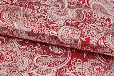 Ткань костюмная жаккард, 135 гр/м2, шир.150см, цвет красный№3 - купить в Оренбурге. Цена 441.94 руб.