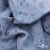 Ткань Муслин принт, 100% хлопок, 125 гр/м2, шир. 140 см, #2308 цв. 69 серо-голубой с цветком - купить в Оренбурге. Цена 413.11 руб.