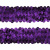 Тесьма с пайетками 12, шир. 30 мм/уп. 25+/-1 м, цвет фиолет - купить в Оренбурге. Цена: 1 098.48 руб.