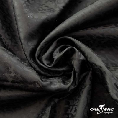 Ткань подкладочная Жаккард YP1416707, 90(+/-5) г/м2, шир.145 см, черный - купить в Оренбурге. Цена 241.46 руб.