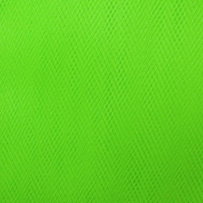 Фатин матовый 16-142, 12 гр/м2, шир.300см, цвет неон.зелёный - купить в Оренбурге. Цена 100.92 руб.