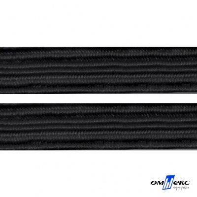Резиновые нити с текстильным покрытием, шир. 6 мм (55 м/уп), цв.-черный - купить в Оренбурге. Цена: 210.75 руб.