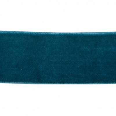 Лента бархатная нейлон, шир.25 мм, (упак. 45,7м), цв.65-изумруд - купить в Оренбурге. Цена: 981.09 руб.