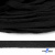Шнур плетеный d-8 мм плоский, 70% хлопок 30% полиэстер, уп.85+/-1 м, цв.- чёрный - купить в Оренбурге. Цена: 735 руб.