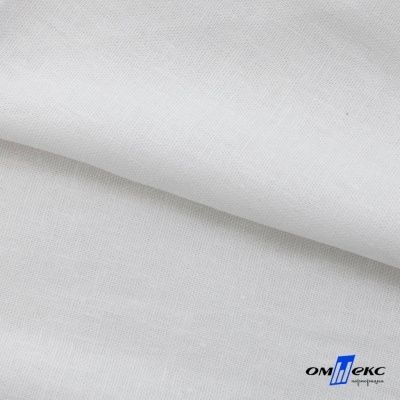 Ткань "Лён Амели", 55% лён, 45% вискоза, 185 гр/м2, шир. 134 см, цв. Белый - купить в Оренбурге. Цена 532.76 руб.