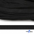 Шнур плетеный (плоский) d-12 мм, (уп.90+/-1м), 100% полиэстер, цв. - черный - купить в Оренбурге. Цена: 8.62 руб.