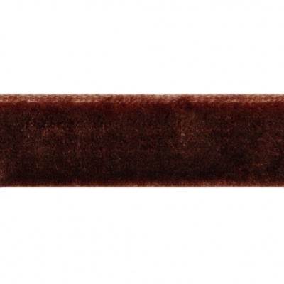 Лента бархатная нейлон, шир.12 мм, (упак. 45,7м), цв.120-шоколад - купить в Оренбурге. Цена: 392 руб.