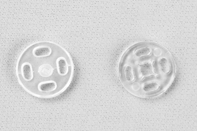Кнопки пришивные пластиковые 11,5 мм, блистер 24шт, цв.-прозрачные - купить в Оренбурге. Цена: 59.44 руб.